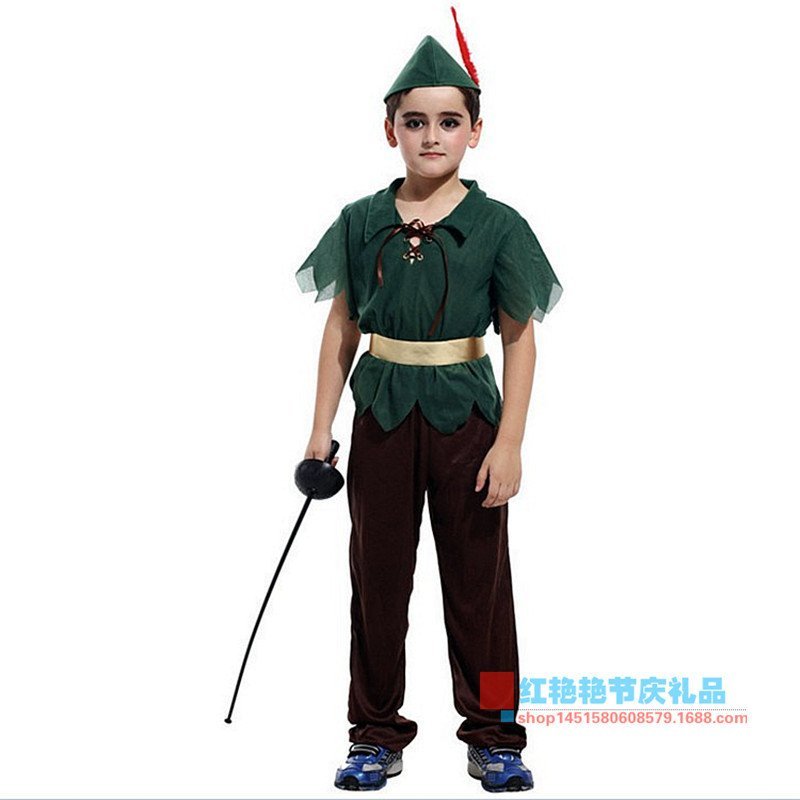[Phong Cách Mới Giảm Giá] Halloween Trang Phục Trẻ Em Peter Pan Trang Phục Hóa Trang Truyện Tranh Tr