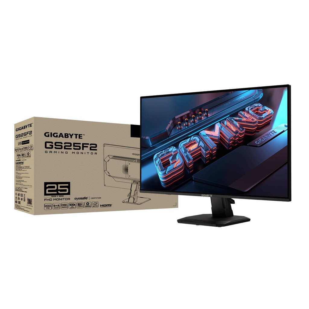 Màn hình Gaming Gigabyte GS25F2 – 24.5inch Loa 2Wx2, IPS, FHD, 200Hz, 1ms