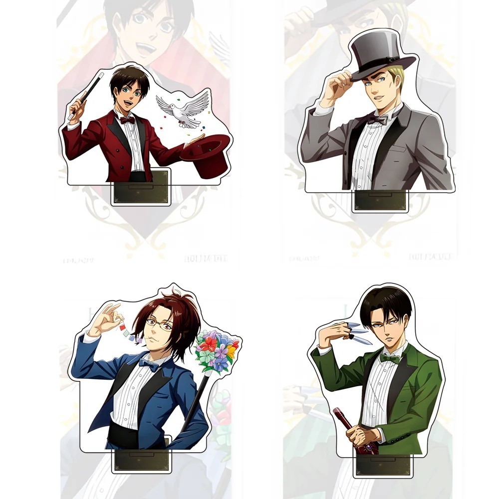 Mô hình Standee Anime Attack on Titan AOT Eren Levi Mikasa Erwin Armin Trang Trí Bàn Học
