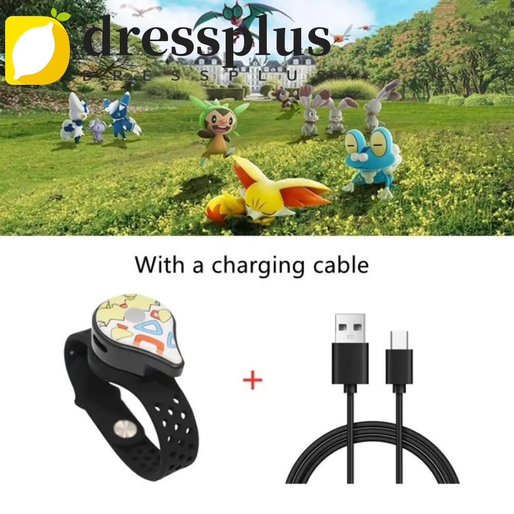 DRESSPLUS Pokemon Go Plus có thể sạc lại, có thể sạc lại Auto Capture Pokemon Auto Catch, Dây đeo cổ