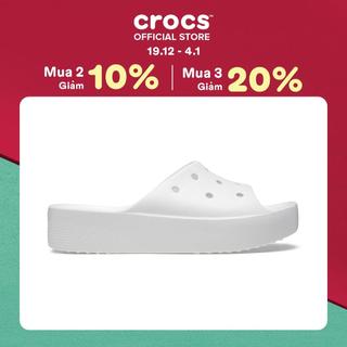 Dép Quai Ngang Nữ Crocs Classic Platform - White 