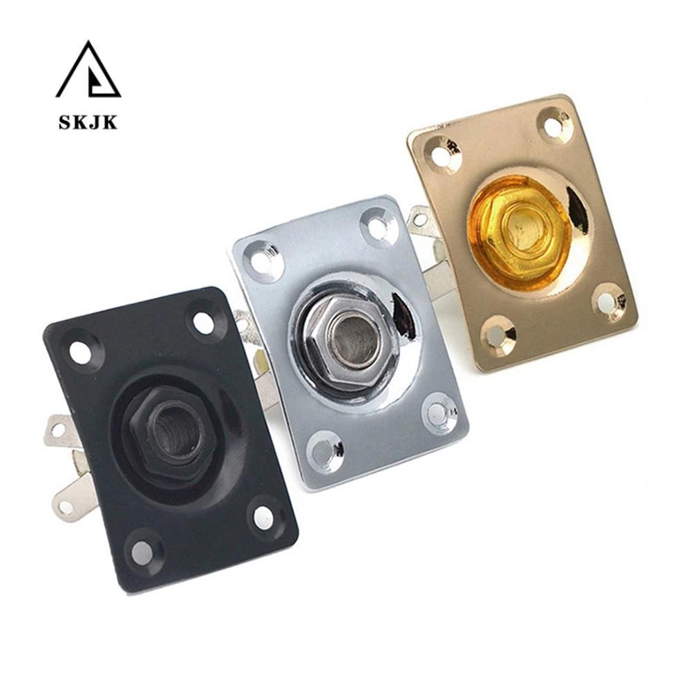 SKJK Stereo Jack Cho Đàn Guitar Điện Jack Đĩa & Ốc Vít Phong Cách Vuông Đàn Guitar Điện Phần Guitar 
