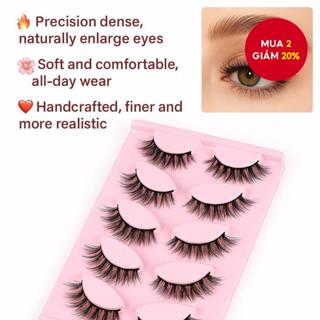  Lông Mi Giả 5 Cặp Phong Cách 3D – Lông Tơ Dày Tự Nhiên Đeo Thoải Mái Lâu Dài Mở Rộng Mắt 