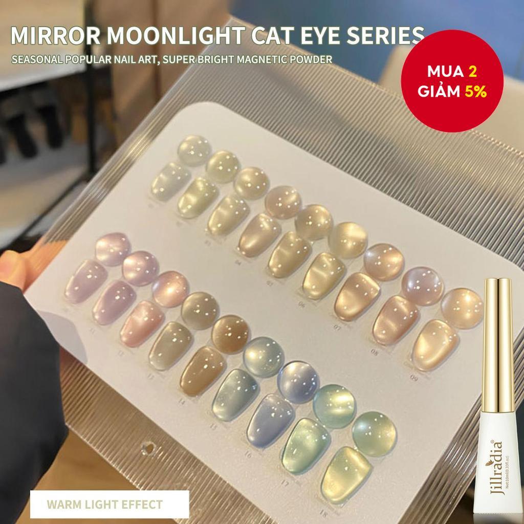  Bộ 18 món sơn gel mắt mèo phản chiếu 10ml 18 màu mới với khả năng đào thải UV LED để làm móng nghệ thuật - Không bao gồm que nam châm. 