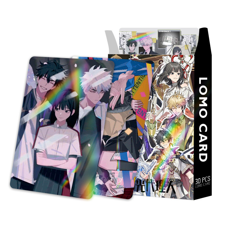 30 Chiếc Manhwa Link Click Game 99night in the forest Laser Lomo Cards Stitch Pokemon Nhân Vật Hoạt 