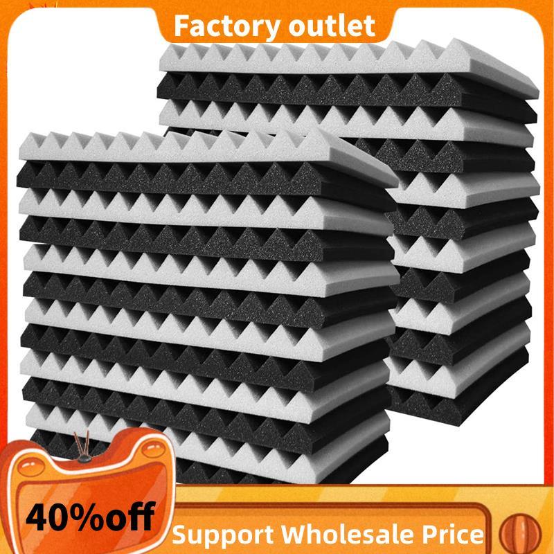24 Chiếc Acoustic Foam Board, Studio Wedge Tile, Acoustic Foam Cách Âm Kim Tự Tháp Phòng Thu Điều Tr