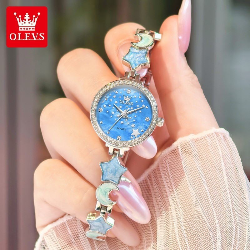 Đồng hồ thương hiệu Olevs 5665 Đồng hồ nữ kim cương Ánh sáng Đồng hồ đeo tay thạch anh sang trọng