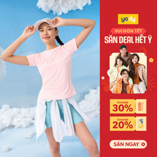  Áo thun thể thao nữ YODY siêu nhẹ siêu co giãn thấm hút nhanh mềm mại thông thoáng WATS25S235 