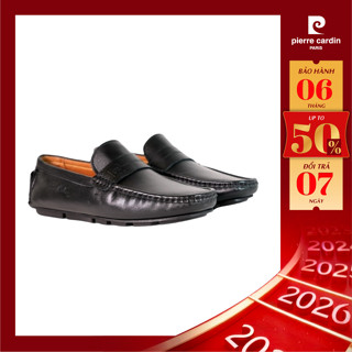   New  Giày lười nam Pierre Cardin chất liệu da bò thật mềm mại đế cao su chống trượt 803 