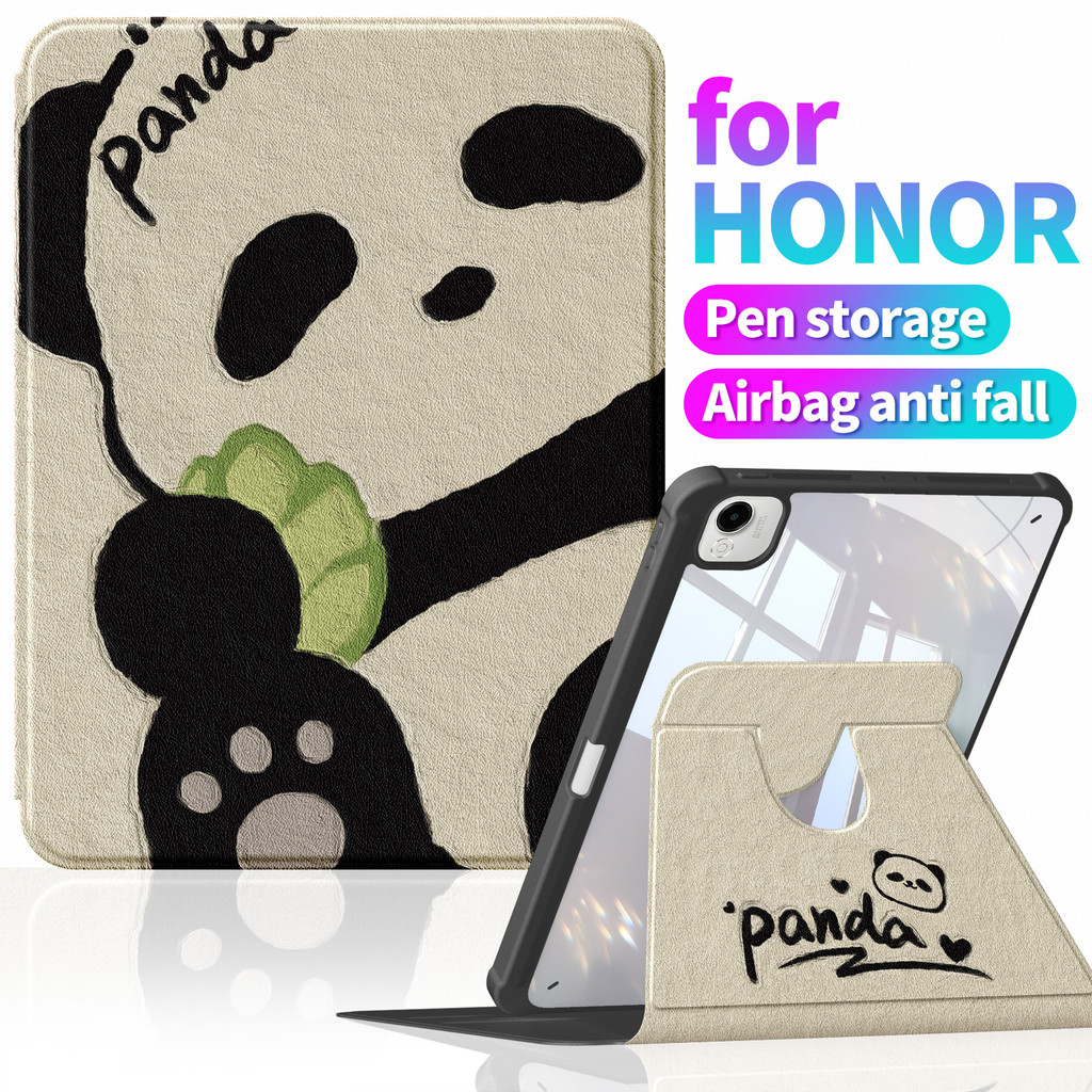A714 Panda Love Bamboo Shoots Thích hợp cho hộp bảo vệ HONOR Pad X9a 11.5 "丨 Da + TUP Soft Edge + Th