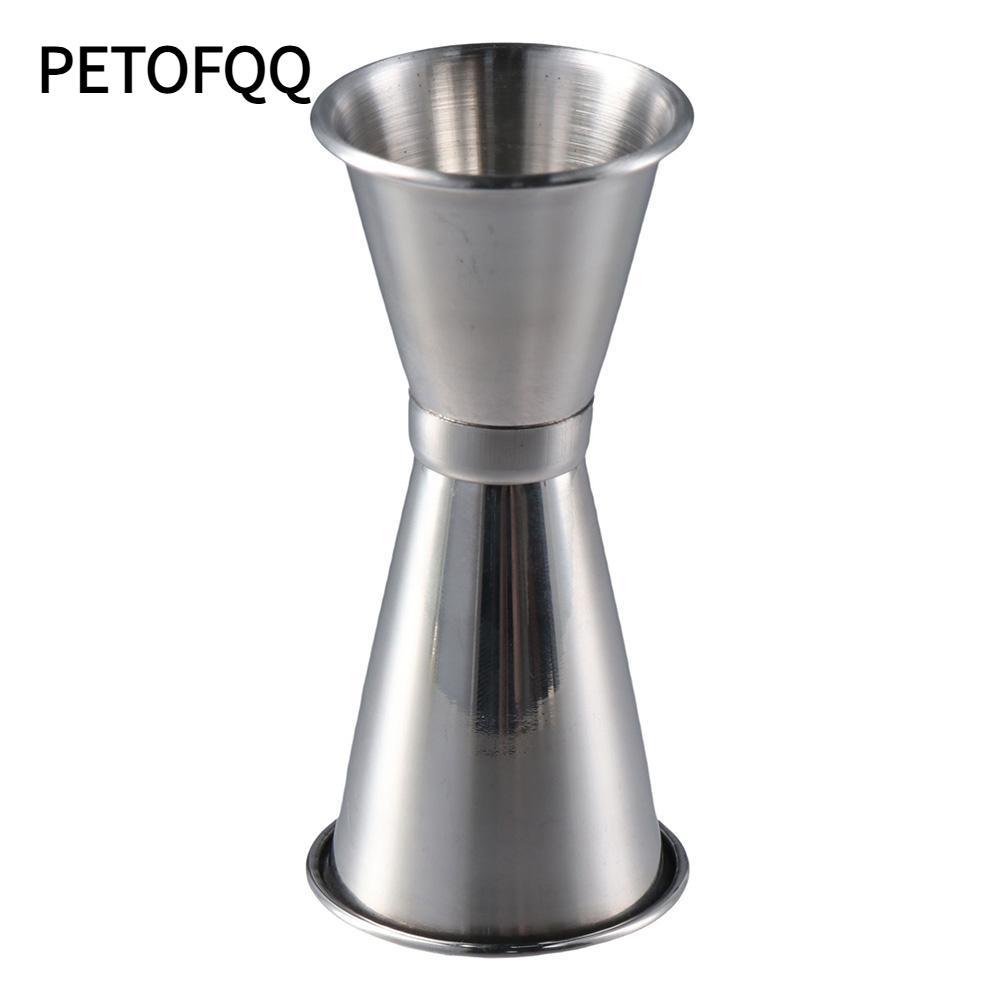 PETOFQ Thanh Đo Jigger, OZ / ML Đo Bên Trong Đôi Cocktail Jigger, Đo Thép Không Gỉ Bắn Bar Jigger Ba