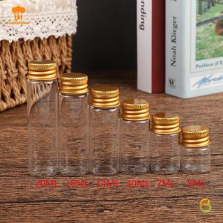 [Kitten-t] 10 Cái 5 / 7 / 10 / 14 / 18 / 20ML Chai Thủy Tinh Nhỏ Lọ Thủy Tinh Kín Chai Chúc Chai Mới