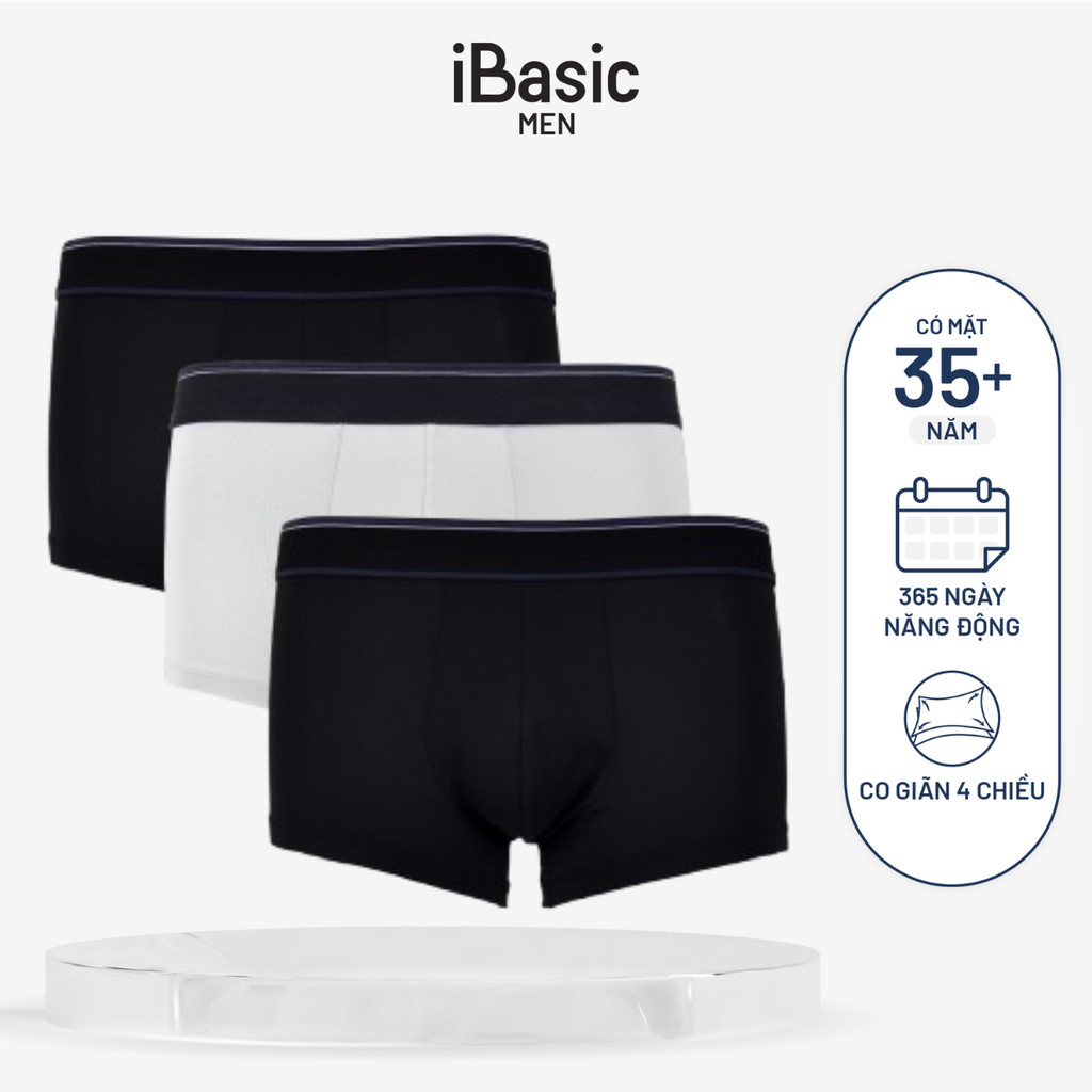Combo 3 Quần lót nam iBasic trunk poly iBasic PANM121