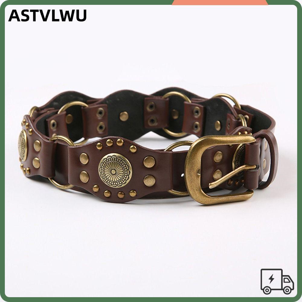 Thắt lưng nữ style Gothic Steampunk retro, da PU với chi tiếtrivets vintage