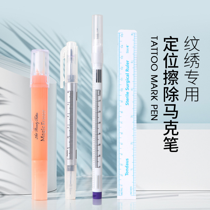 Bút định vị hình xăm Buster Magic Pen Bán vĩnh viễn Magic Eraser Marker Set Loại bỏ mạnh mẽ Mark