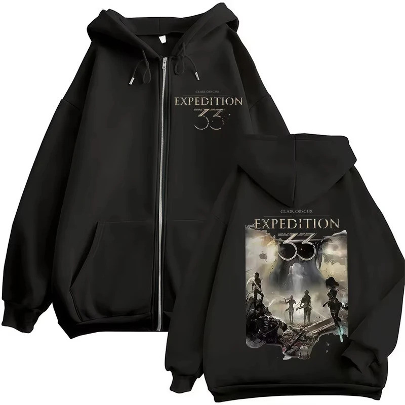 Esquie Clair Obscur Expedition 33 dành cho những người đến sau trò chơi 2025 Zip Up Hoody Nam Thời t