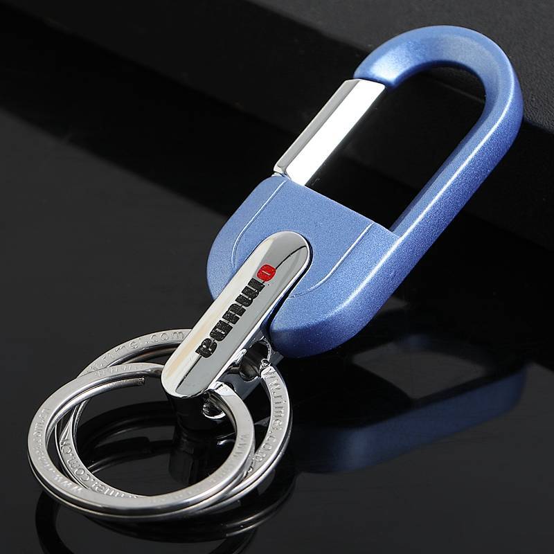Man Waist Mounted Car Key Ring Simple Double Ring Key Chain Pendant Key Ring sjQb