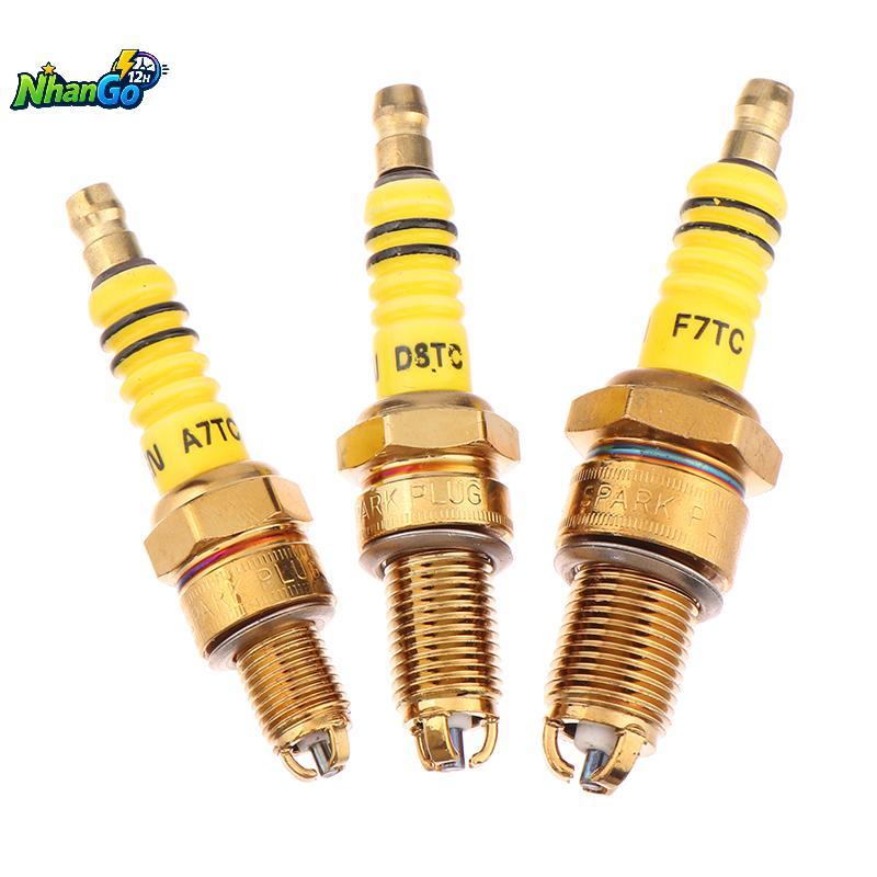 1pcs Spark Plug 3 ba điện cực a7tc d8tc cho GY6 CG 50 70 110 125 150cc xe máy ATV Xe tay ga Dirt Bik