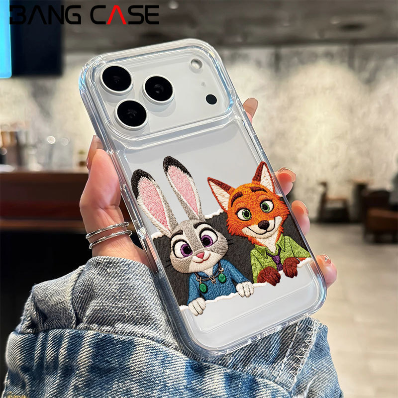 For IPhone 17 16 15 14 13 12 11 Pro Max Air Xr Xs Max 7 8Plus Fox Cute Judy Nike TPU Phone Case Soft