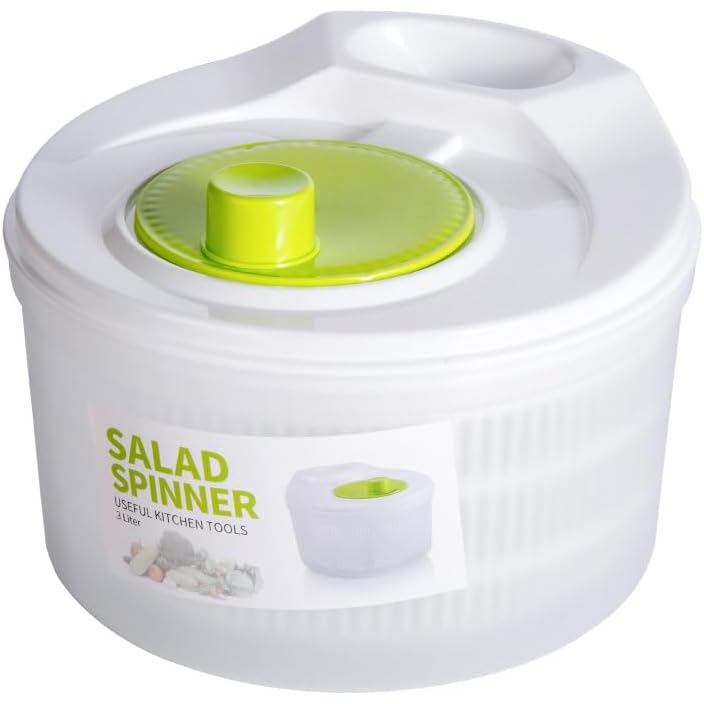 Salad Drainer, 3L Capacity Salad Spinner with Drainboard Multifunctional Salad Drainer with Bowl and