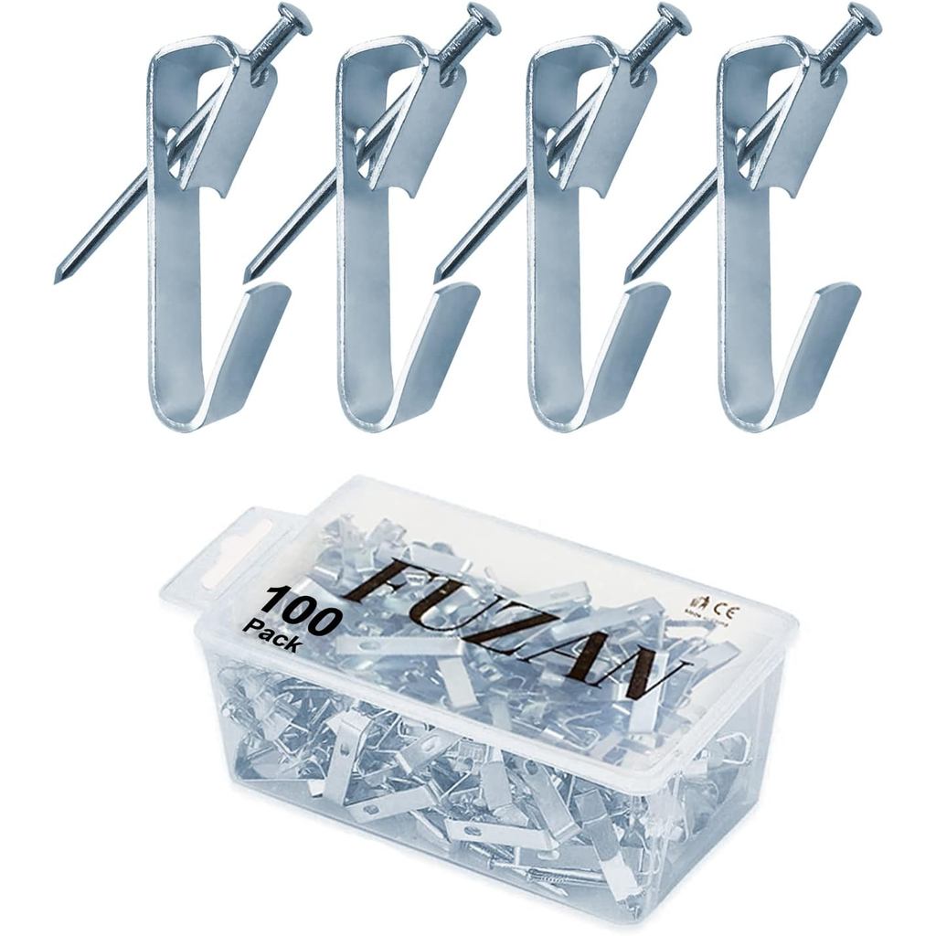 100 Móc Treo Hình, Móc Treo Hình 30lbs Có Móng Tay, Bộ Treo Hình Chuyên Nghiệp FUJIANWJ Trên Gỗ / Th