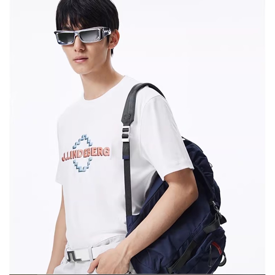 JLINDEBERG JLINDEBERG Áo thun Cotton ngắn tay in hình thời trang mới