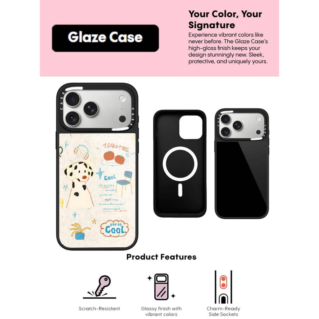 CASECASE X You So Cool Case Chống Trầy Xước Từ Hút Kính Dành Cho IPhone 17 Air 16 15 14 Pro Max Plus