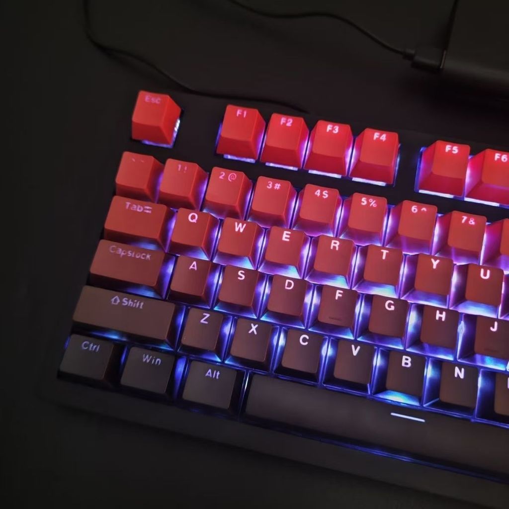 Lucky Red Double Shot PBT Keycaps OEM Profile RGB Backlit Keycaps cho MX Switch Bàn phím cơ