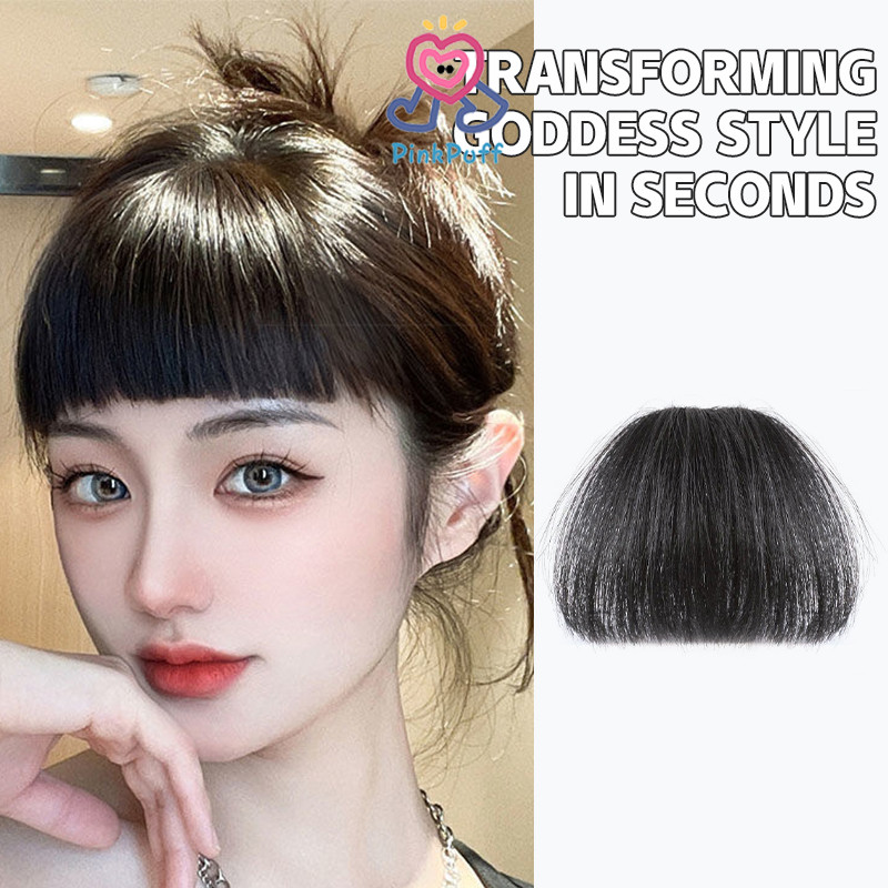 【pink】Tóc giả có mái thẳng Tóc mái giả cho nữ Tóc mái tự nhiên Tóc giả