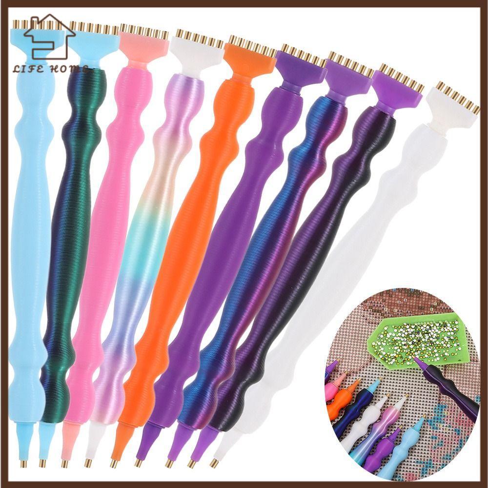 Bút khoan điểm YELGIRL, với đầu ren nhựa đa chức năng Bộ bút vẽ tranh kim cương 5D, đầu bút thay thế