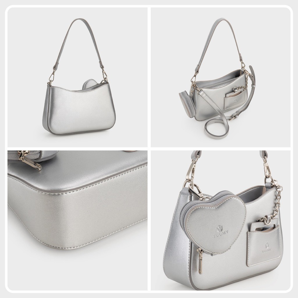 Túi Yuumy (Thời trang nữ kèm phụ kiện xinh xắn size 24 - Túi đeo chéo da Glossy YN295) | BigBuy360 - bigbuy360.vn