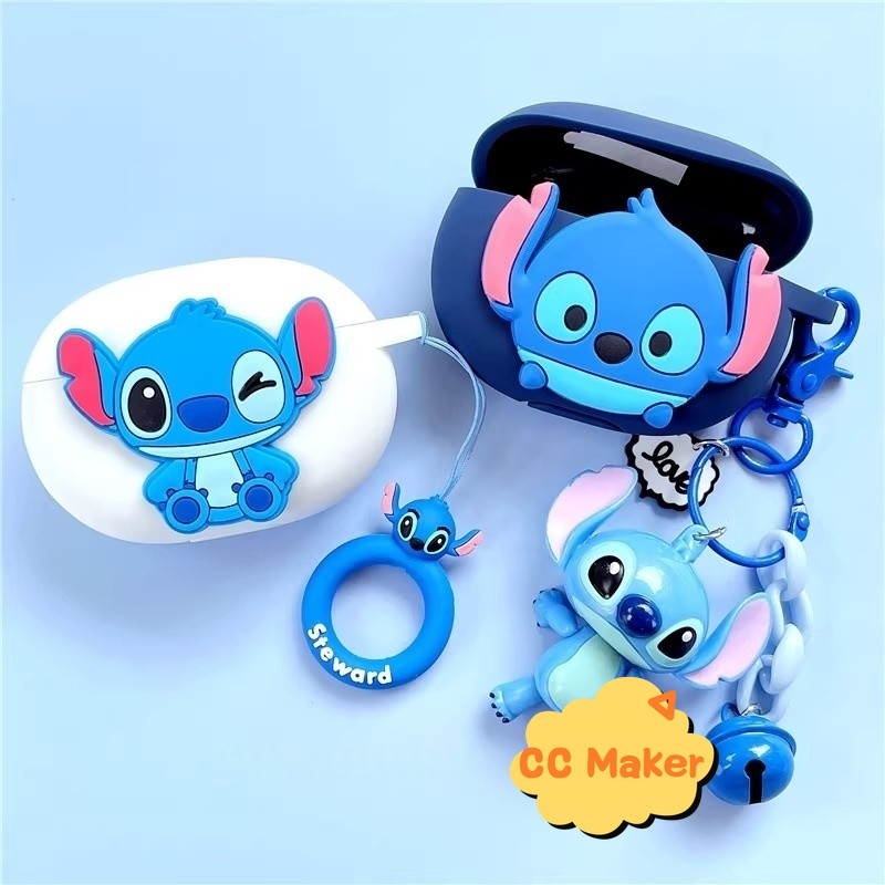 For Beats Studio Buds Case Soft Case Cartoon Keychain Cute Silicone Finger Ring Pendant Suitable for