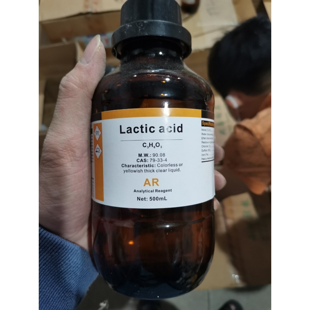 Chất lactic acid 90% chai 500ml CAS 79-33-4 C3H6O3 axit lactic HCPTN