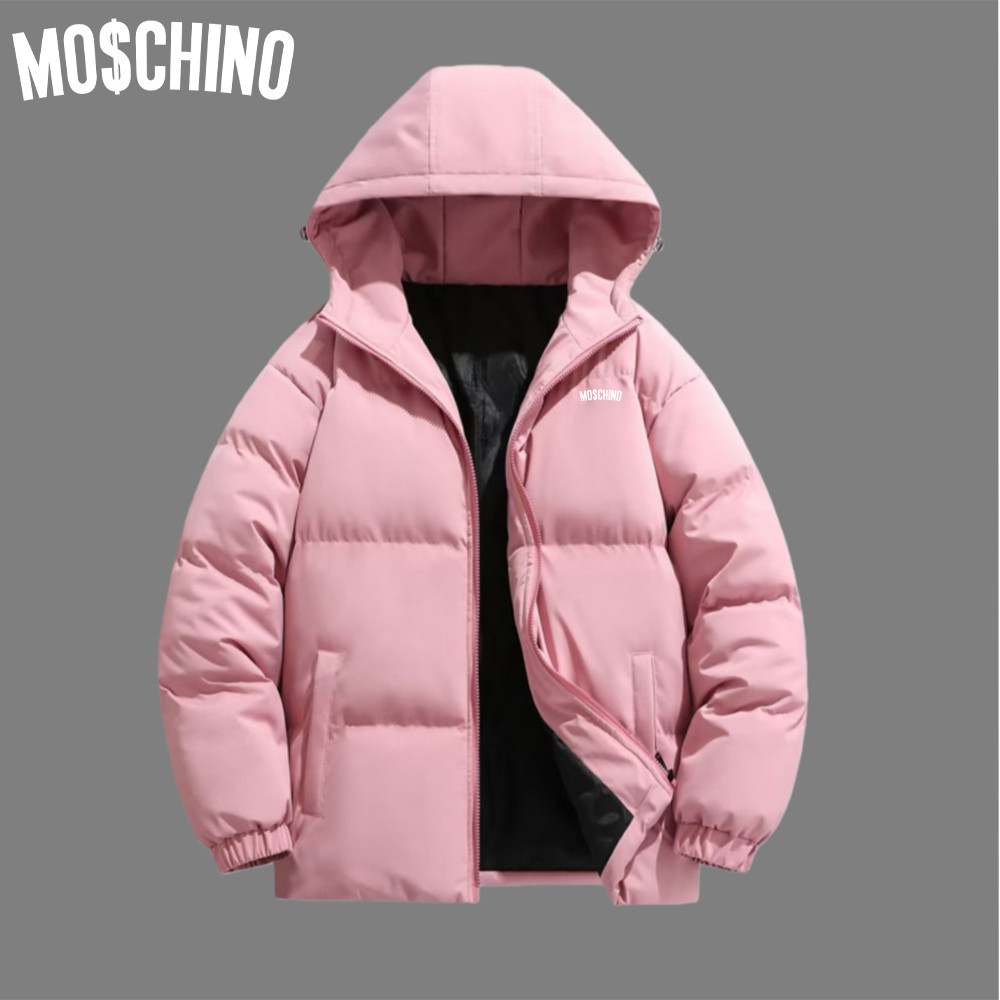 Moschino Áo Khoác Thu Đông 2025 Cho Nam và Nữ, Phong Cách Cặp Đôi, Chống Gió, Nỉ Dày giữ Ấm