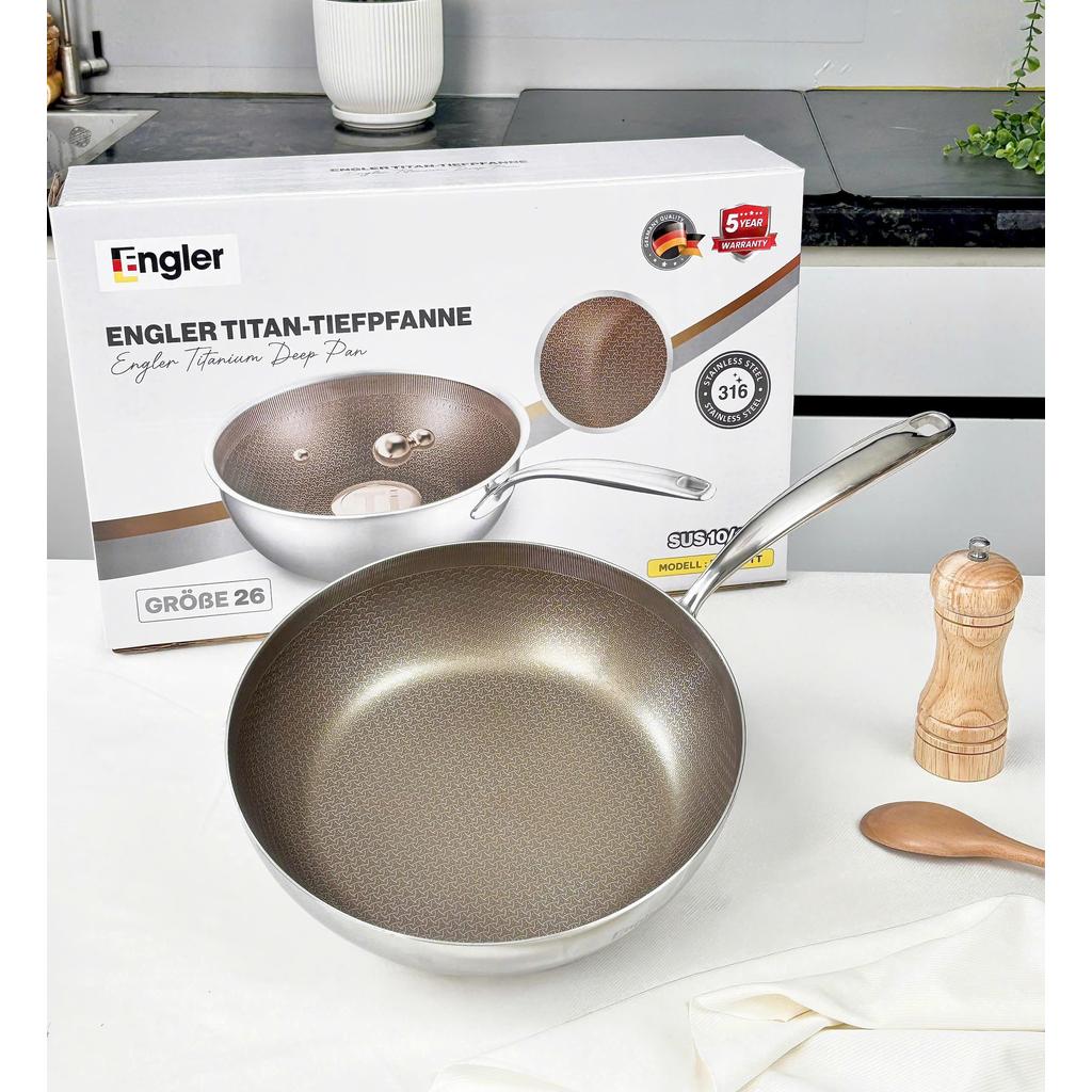 Chảo Titaniun Sâu lòng - Nông lòng Engler - Nâng tầm trải nghiệm nấu nướng