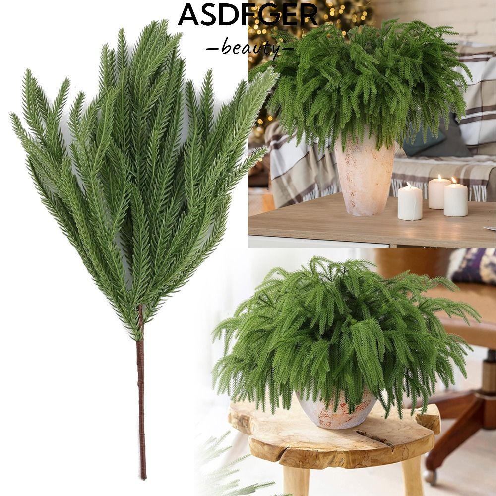 ASDFGER Nhân Tạo Nhánh Thông Norfolk, Nhánh Cender Mô Phỏng Bằng Nhựa Xanh, Đồ Dùng Dự Tiệc Lễ Hội Ủ