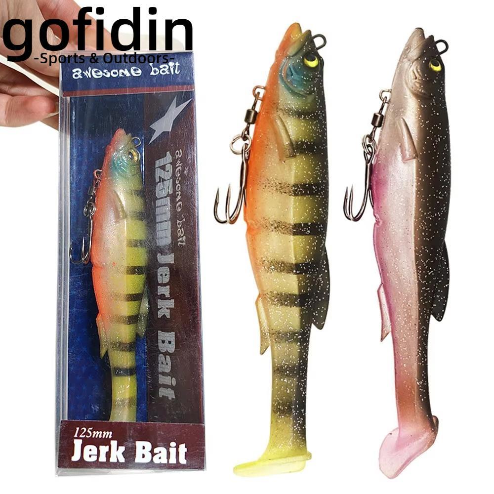 Mồi câu cá mềm GOFIDIN - Swim bait nhân tạo 9cm/9g & 12.5cm/21g, Phù hợp cả nước ngọt và nước mặn