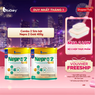  Combo 2 Sữa bột Nepro 2 Gold 400g  cho người tiểu đường  - VitaDairy 