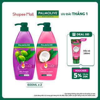  Bộ 2 Dầu gội Palmolive kèm xả 2-trong-1 chiết xuất Sữa dừa và Keratin kết hợp quả ô liu 600ml 