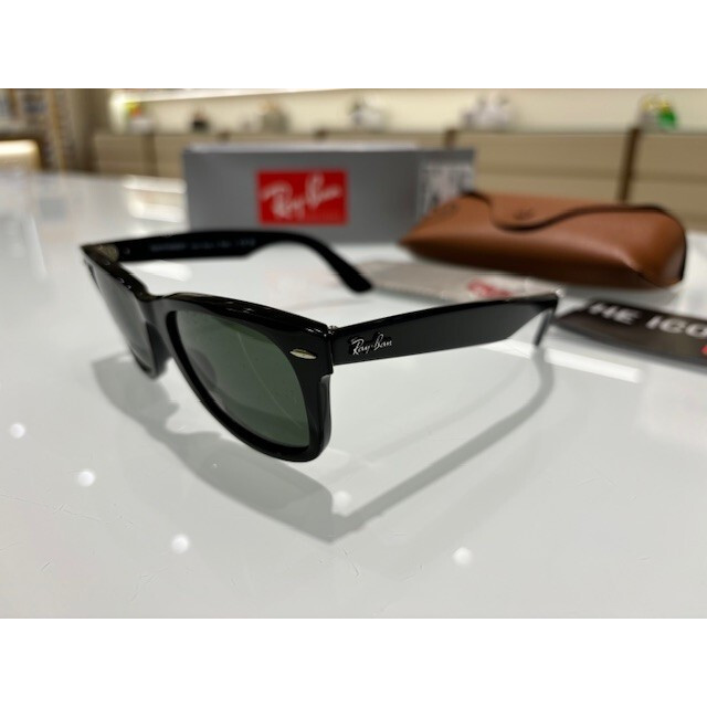 Cermin mata hitam RB rb2140 901 Cermin mata hitam Wayfarer Hitam