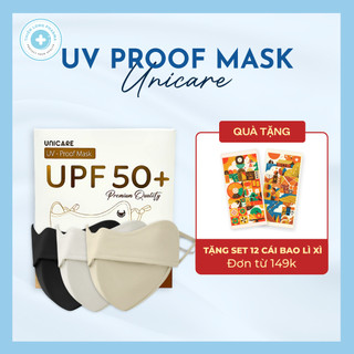  Khẩu trang chống tia UV- Proof Mask UNICARE chất vải lụa mềm mịn thoáng mát chống nắng hiệu quả 