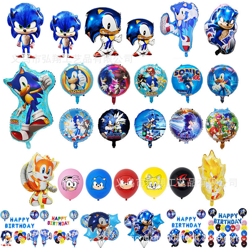 Nhím Sonic Boy Sonic Sinh Nhật Bộ Phim Nhôm Bóng Mới Sonic Boy Sonic Hedgehog Tạo Kiểu So xiangan102