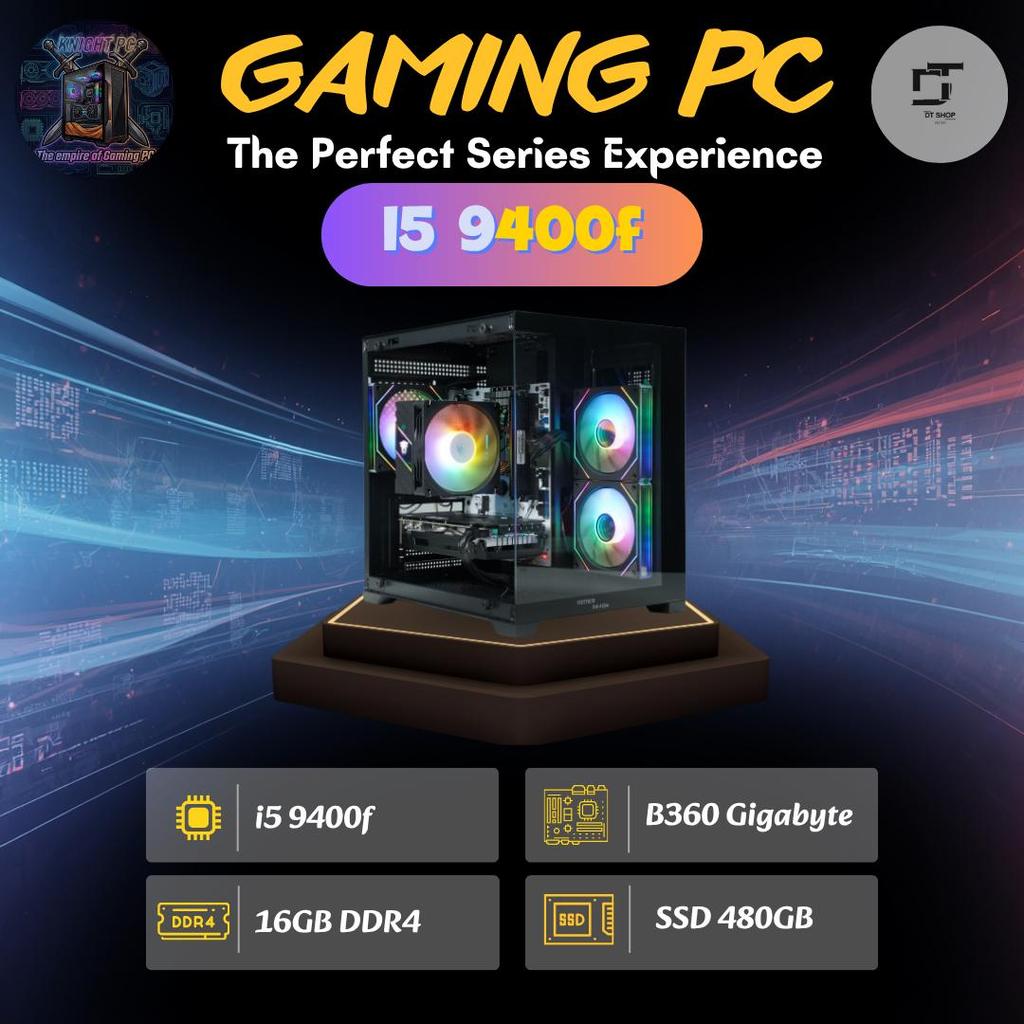 PC Gaming i5-9400F  Main B360 Gigabyte  RAM 16GB  SSD 480GB  6 Nhân Mạnh Mẽ  Chiến Game Mượt LOL, Va