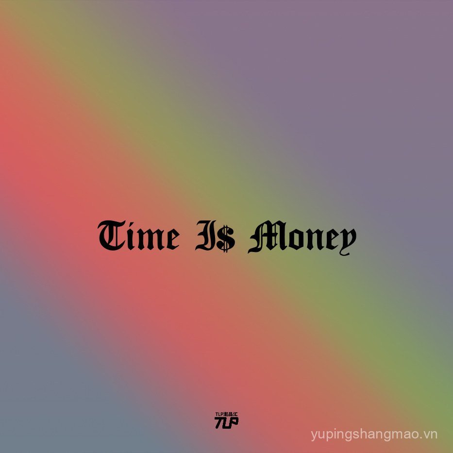 Sản phẩm mới TLP Hollow Car Sticker Time Is Money English Gothic Art Font Nhãn dán kính chắn gió ô t