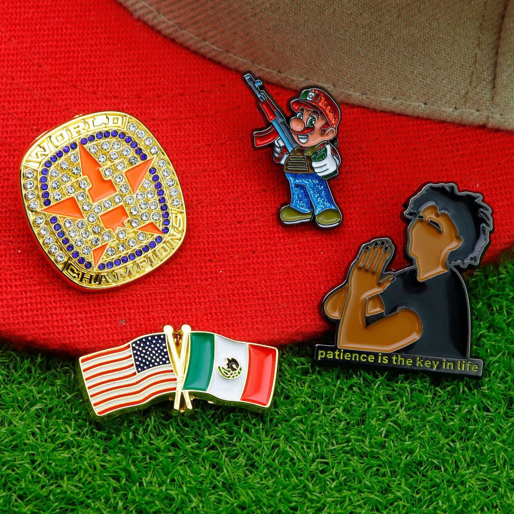 Retro Mexican Decoration Hat Pins Metal Enamel  Brooches Baseball Hat Brooches FCU2