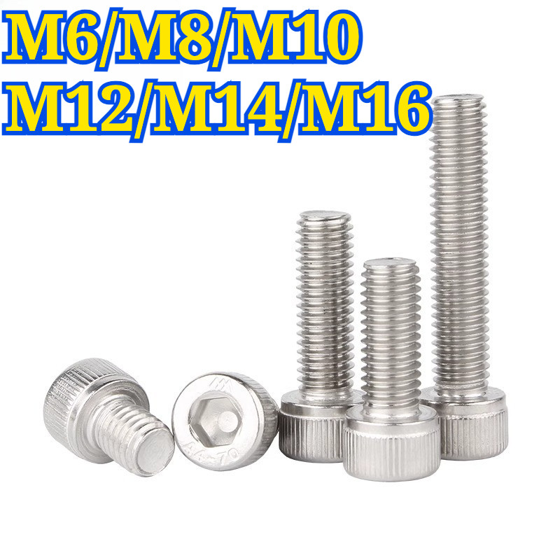 Bulong Lục Giác đầu trụ Chìm Đầu Trụ Inox 304, Ốc Vít Lục Giác, Ốc vít ren bước nhỏ M6/M8/M10/M12/M1