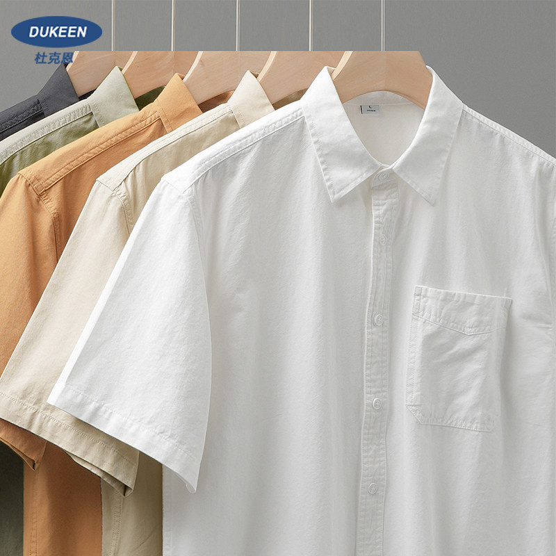 Dukeen 350g Áo Sơ Mi Cotton Nam Mùa Hè, Phong Cách Mới, Hợp Thời Trang