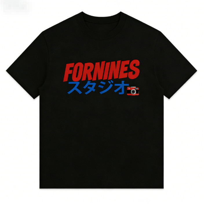 Áo Thun Local Brand FORNINES " kamera ", Áo Thun Boxy Form Rộng Unisex  100% Cotton