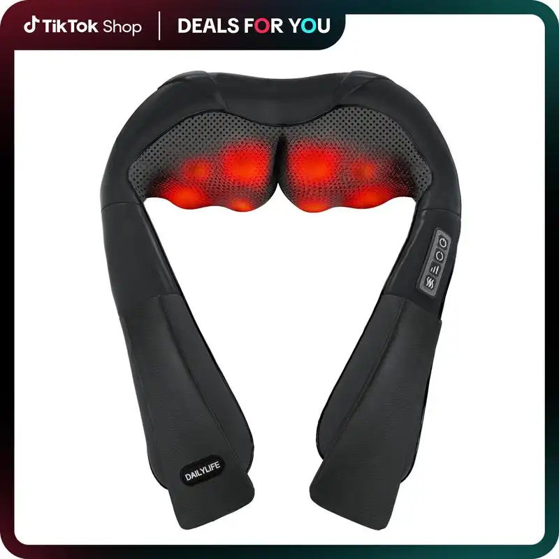 DAILYLIFE Shiatsu Neck and Back Massager, Electric Shoulder Massager, Car Neck Massage Pillow for Ne