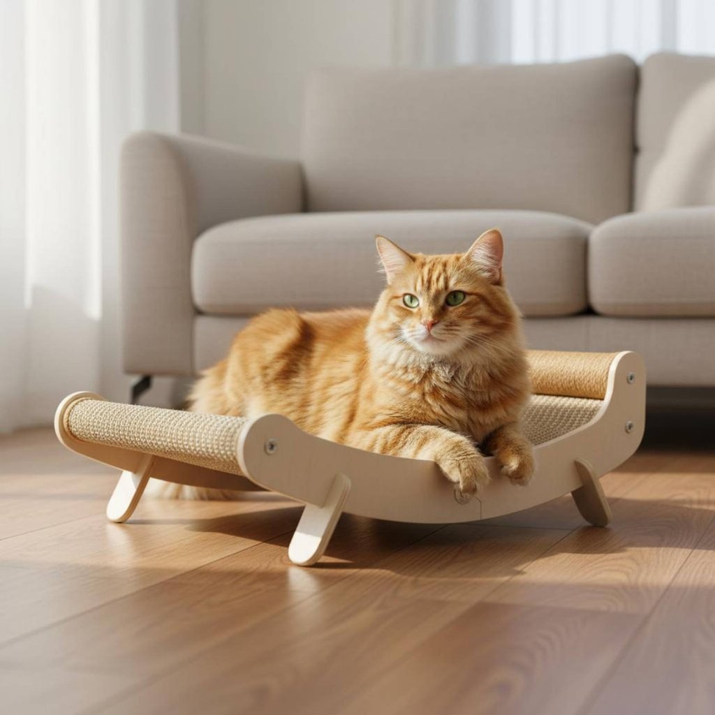Thiết kế tiện dụng Cat Scratching Lounger Cấu trúc ổn định Cat Lounge Bed Scratcher cho trong nhà